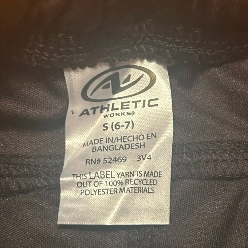 Athletic Works Boys Performance Shorts 2 pair total, black,size S 6-7